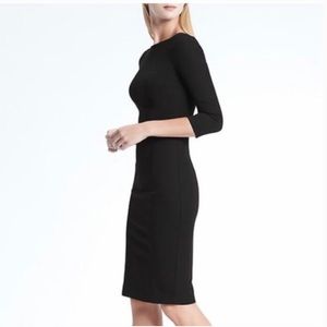 Banana Republic Stretch Black Sheath Dress Size 0